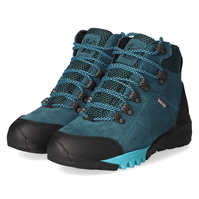 Schnürstiefeletten AMIATA von Waldläufer in Blau mit schwarzer Kappe