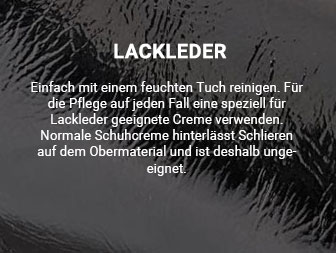 Schuhpflege Obermaterialien Lackleder