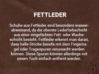 Schuhpflege Obermaterialien Fettleder